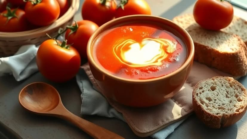 Enkel tomatsoppa med färska tomater